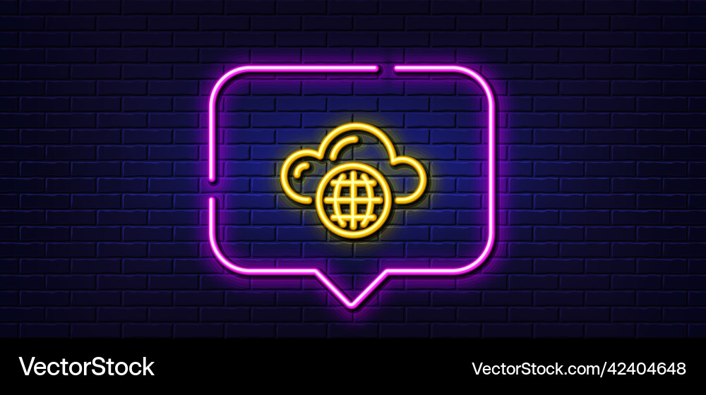 Cloud computing line icon internet data storage Cloud computing line icon internet data storage Vector Image