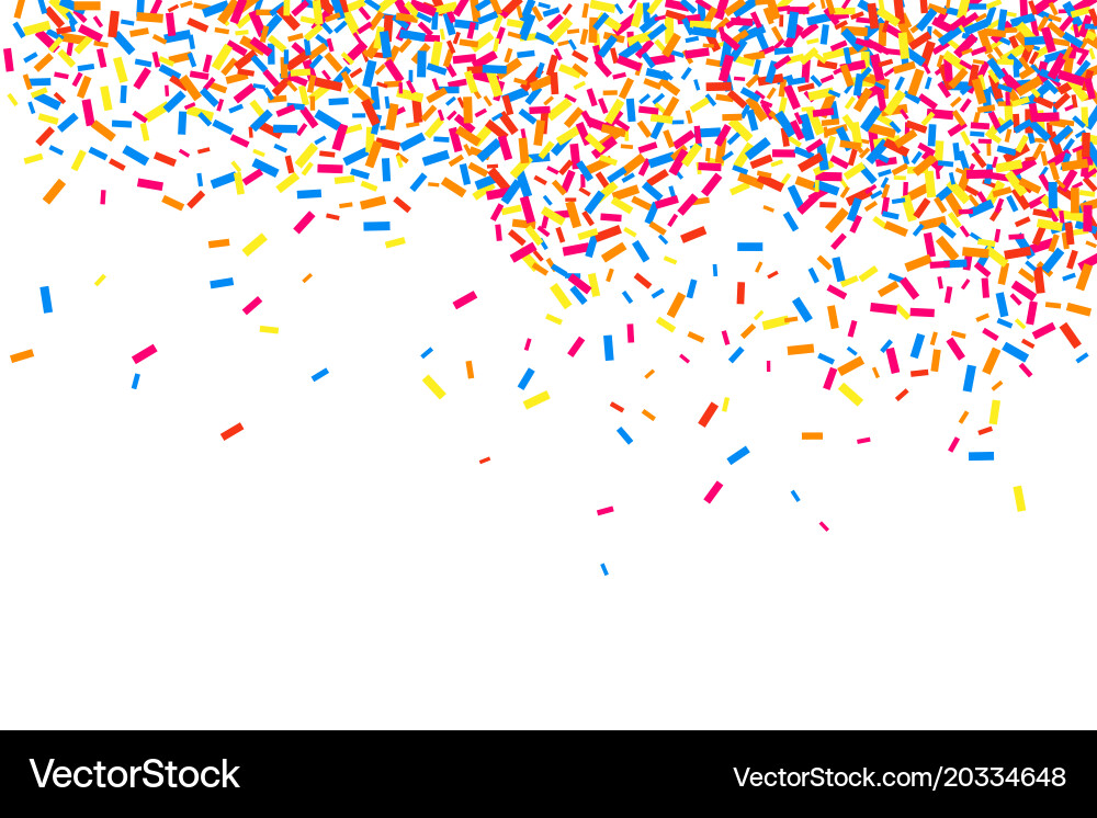 Colorful explosion of confetti colored grainy vector image