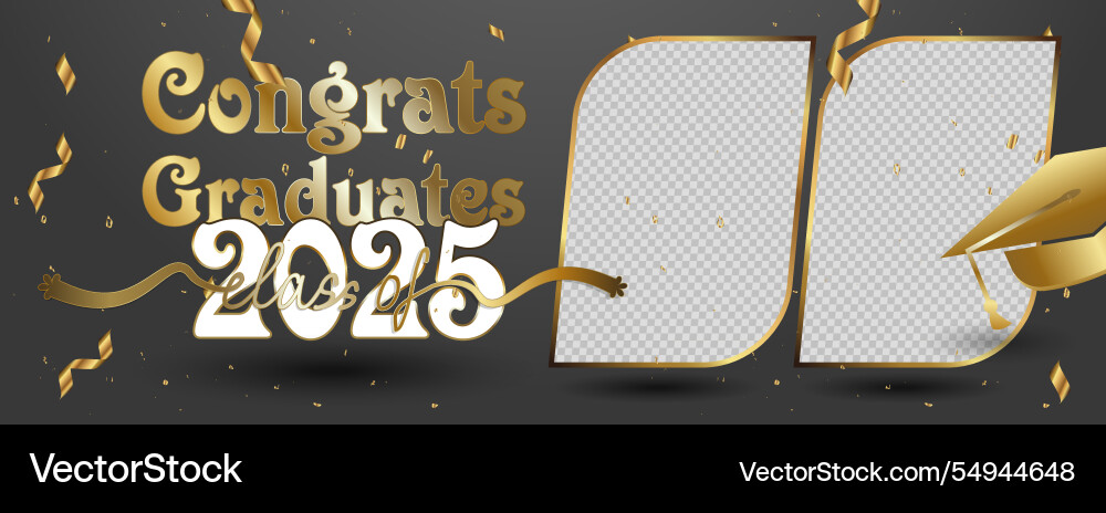 Congratulations senior class of 2025 banner Congratulations senior class of 2025 banner vector image