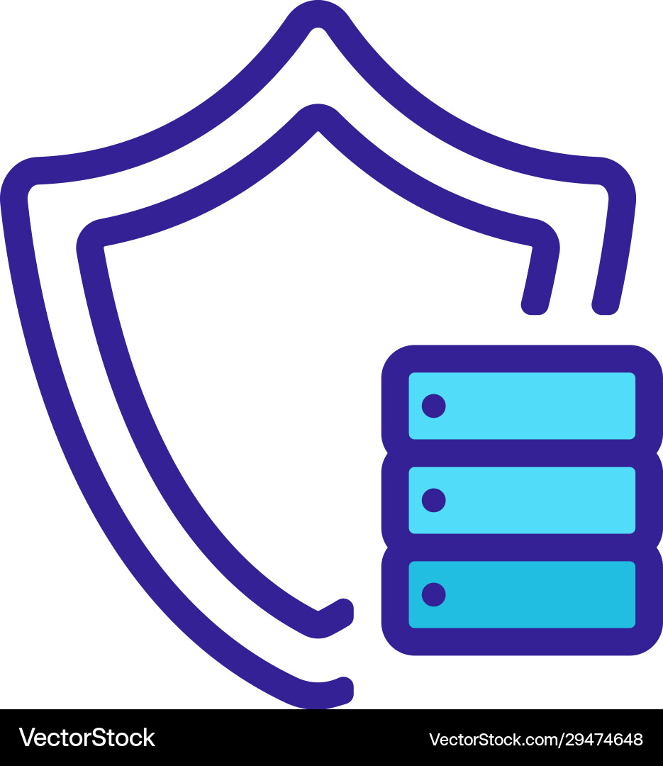 Database is an icon isolated contour Database is an icon isolated contour vector image