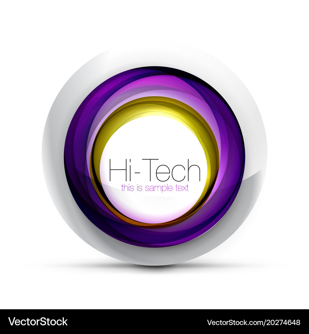 Digital techno sphere web banner button or icon vector image