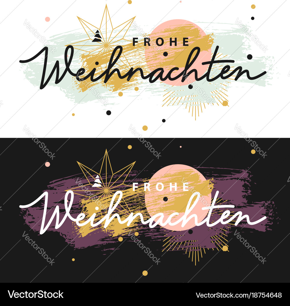 Frohe Weihnachten Christmas Cards – Royalty-Free Vector | VectorStock, image size:1000x1055