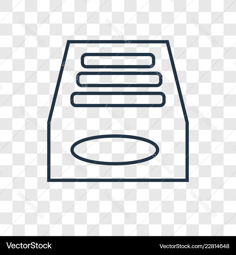 Inbox concept linear icon isolated on transparent Inbox concept linear icon isolated on transparent Vector Image
