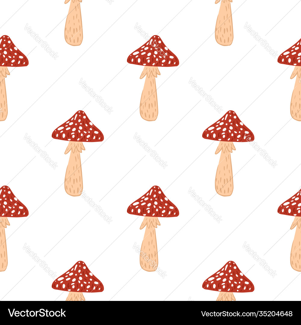 Isolated seamless forest pattern with red Isolated seamless forest pattern with red vector image