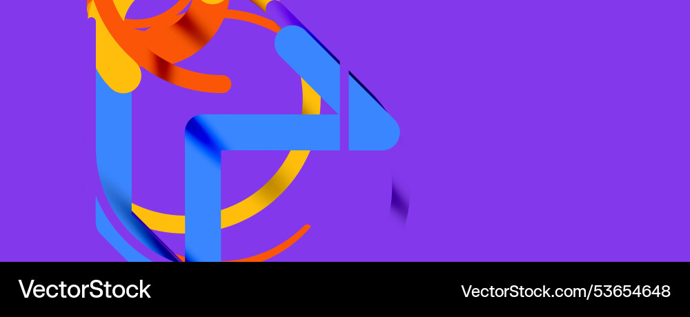 Linear design colorful circles and lines Linear design colorful circles and lines Vector Image