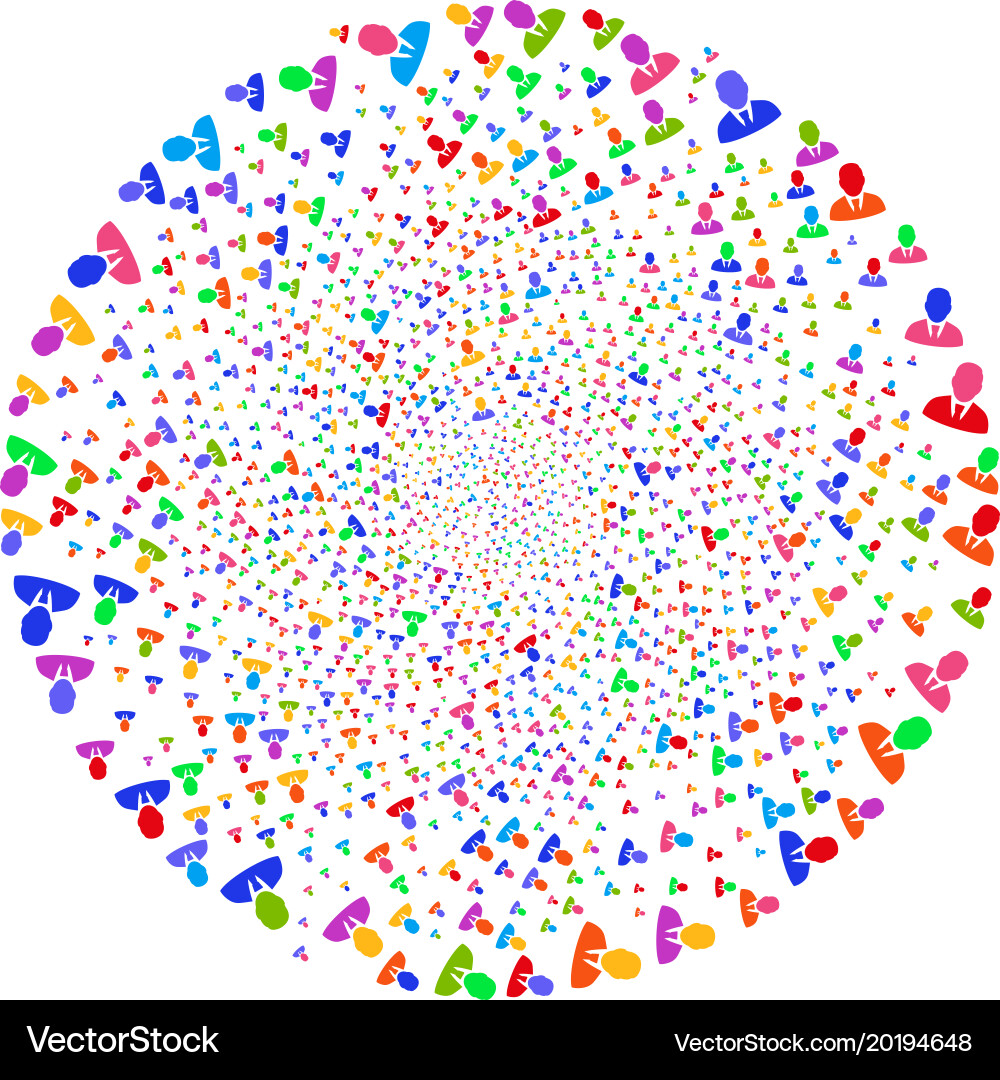 Manager centrifugal cluster vector image
