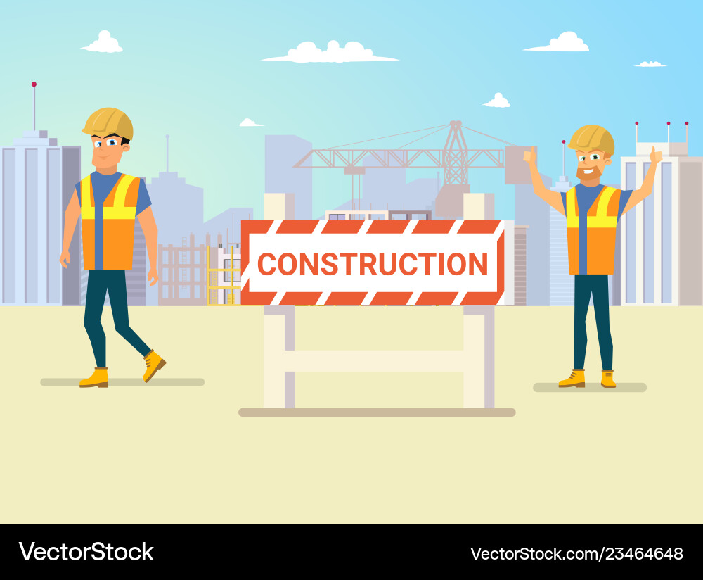 Moderne Stadt Baustelle Wohnung Konzept Moderne Stadt Baustelle Wohnung Konzept vektorbild