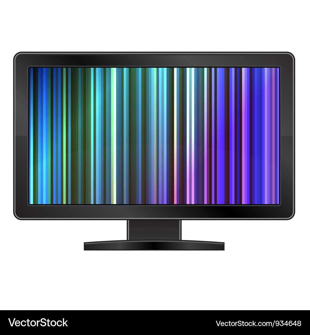 Neon lcd monitor Vector Image