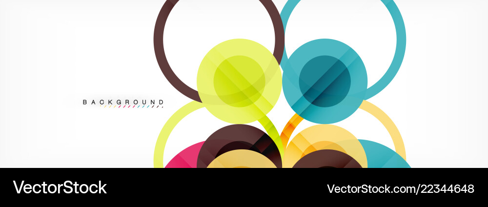 Overlapping circles design background Overlapping circles design background Vector Image