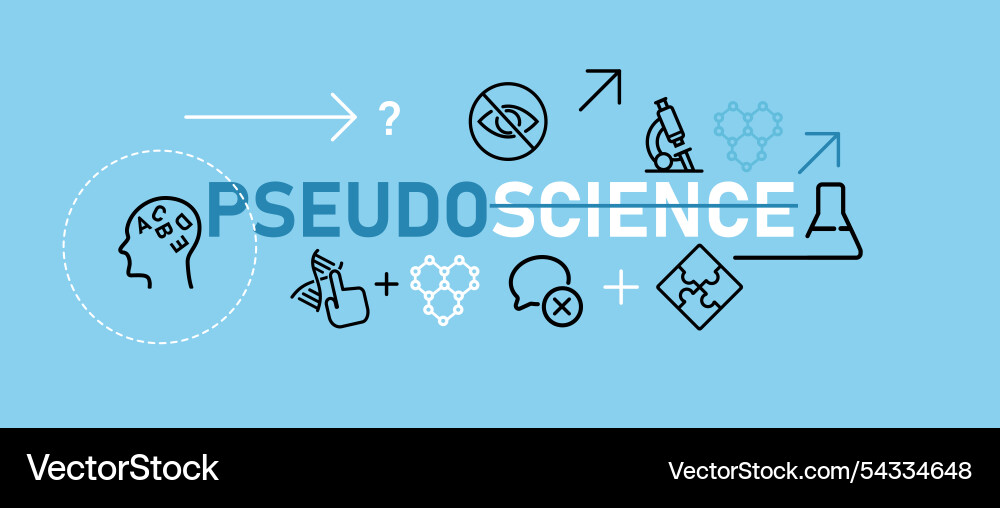 Pseudoscience pseudo science icon simple set Pseudoscience pseudo science icon simple set vector image