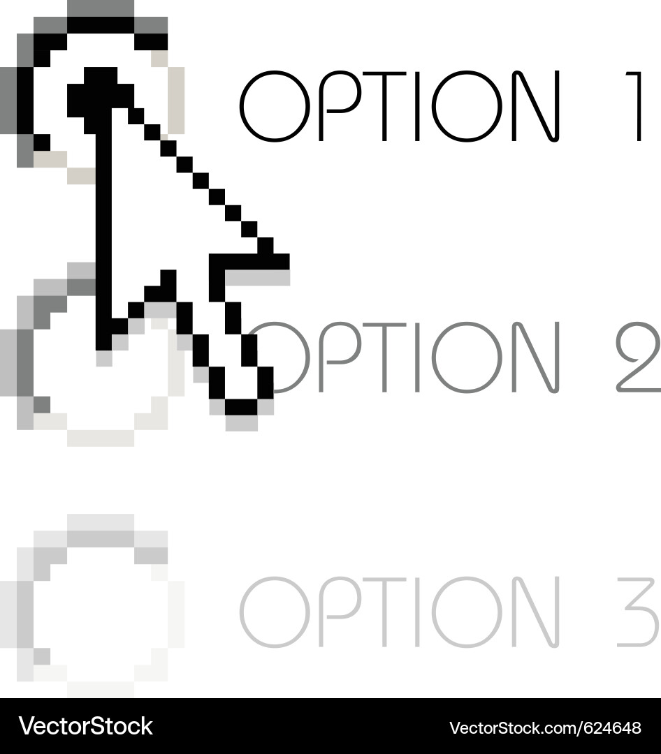 Selecting the Right Option Vector Image