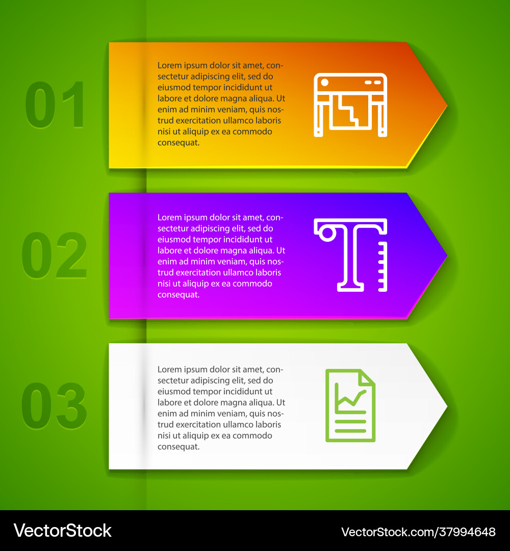 Set line plotter text and document with graph Set line plotter text and document with graph Vector Image