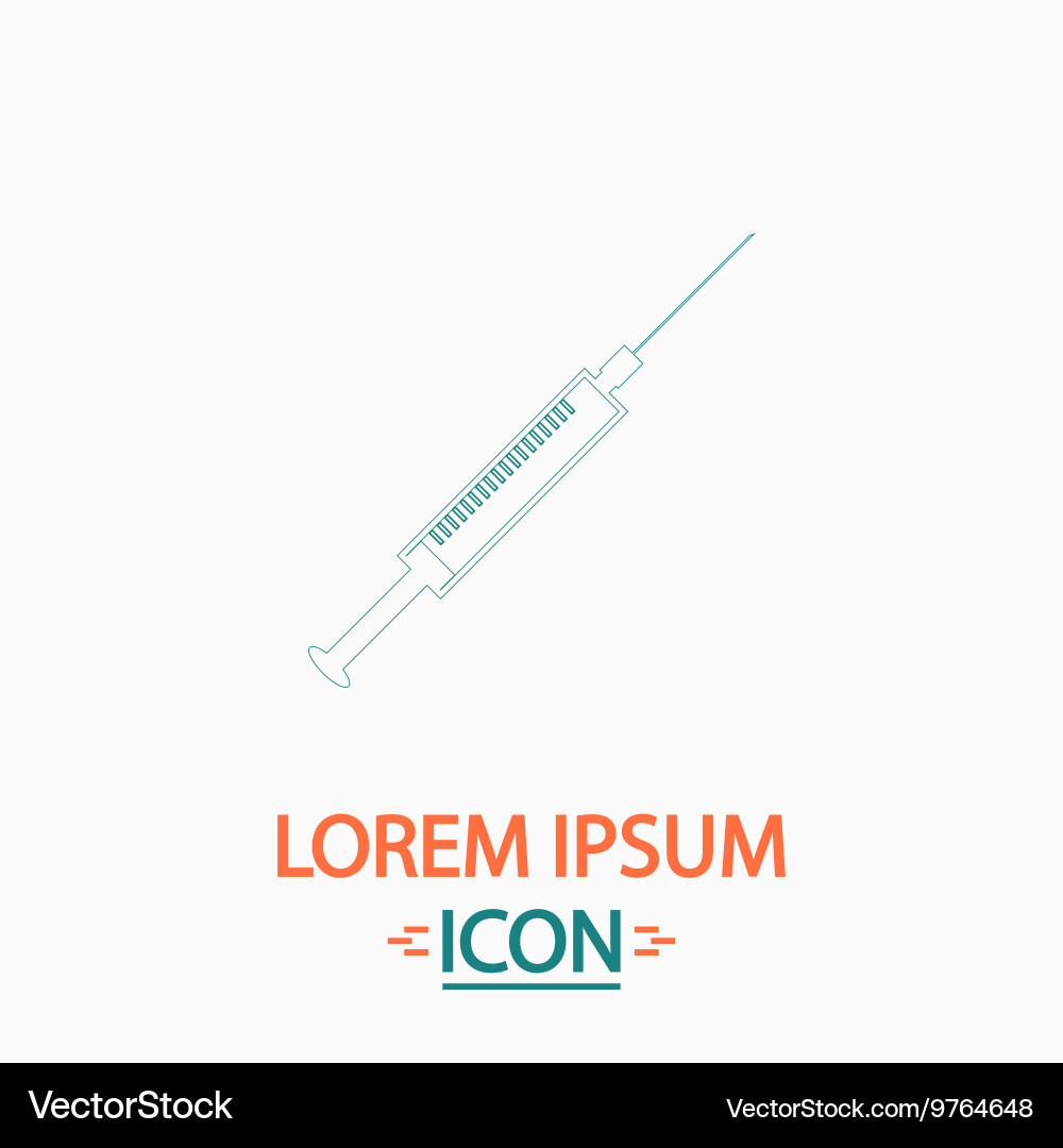 Syringe computer symbol Syringe computer symbol Vector Image