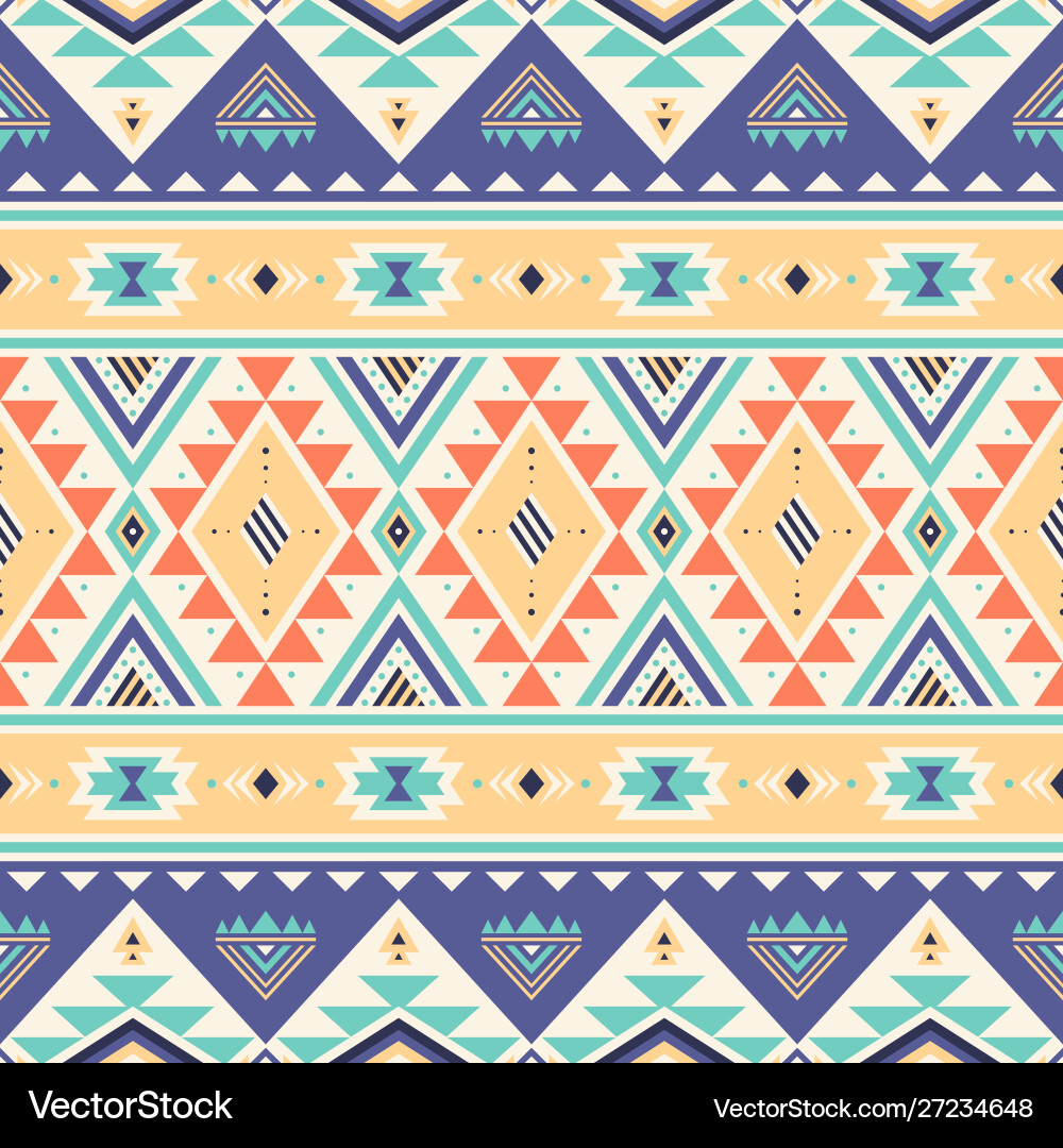 Tribal geometric seamless pattern Royalty Free Vector Image