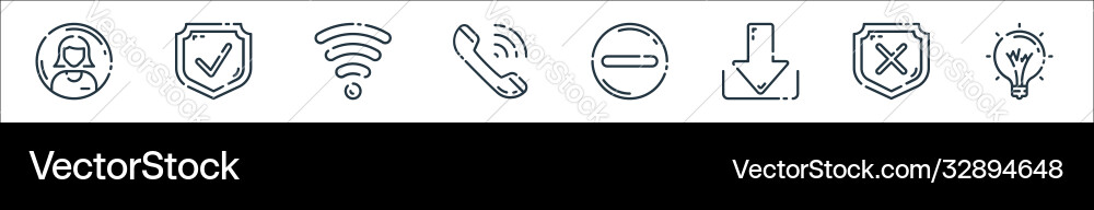 User interface line icons linear set quality Vector Image