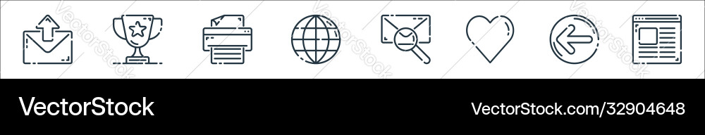User interface line icons linear set quality Vector Image