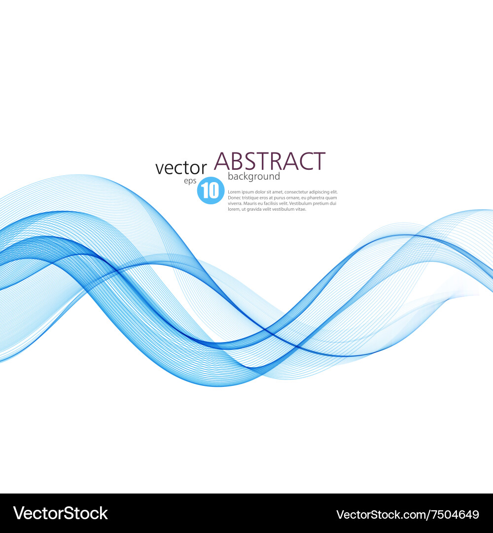 Abstract background blue wavy Royalty Free Vector Image