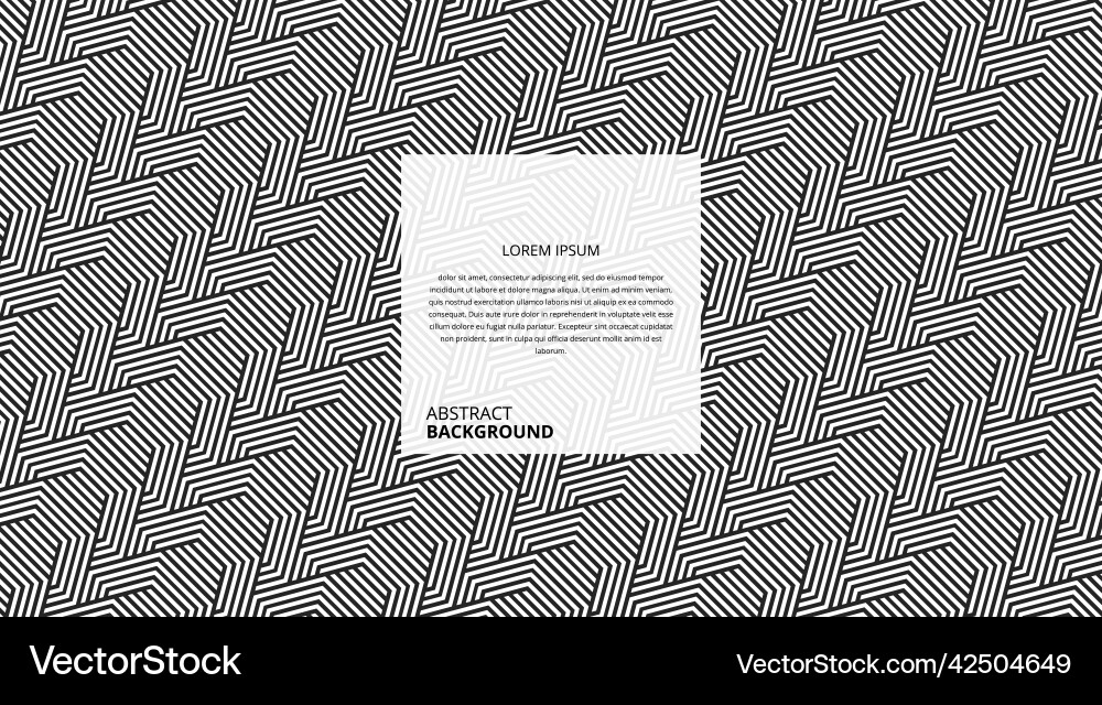 Abstract geometric hexagonal stripes pattern Vector Image