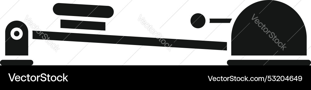 Black glyph icon of a rowing machine for exercise Vector Image