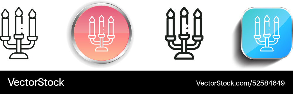 Candles icon thin linear regular and button style vector image