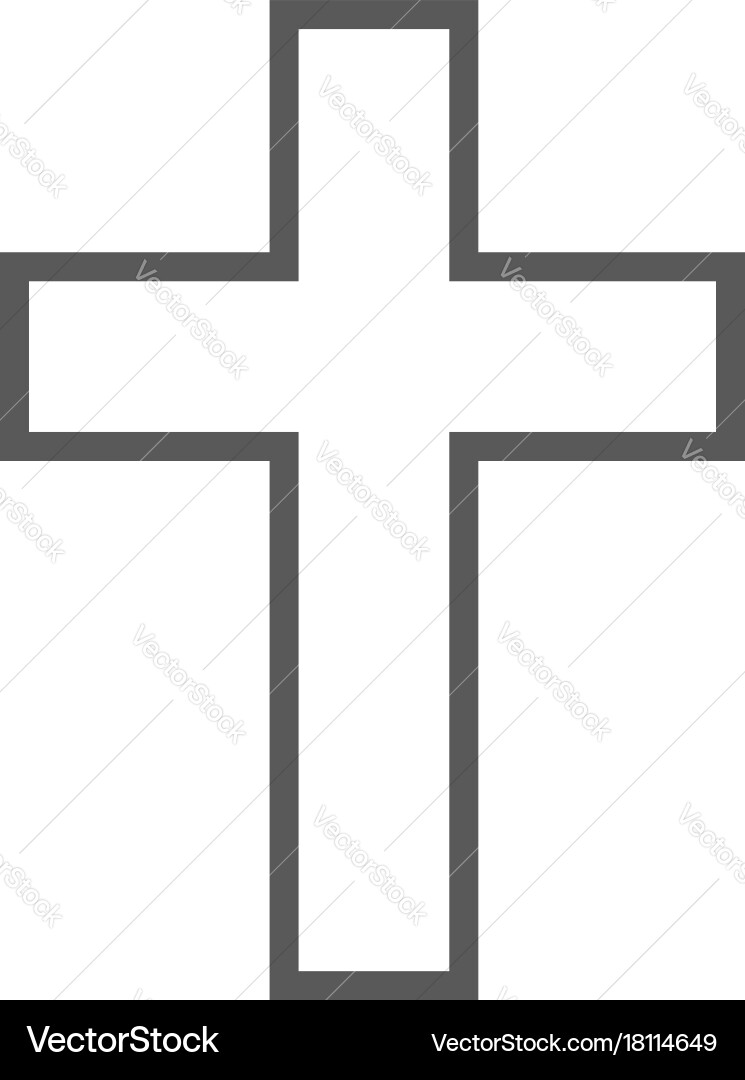 Catholic cross icon simple Royalty Free Vector Image