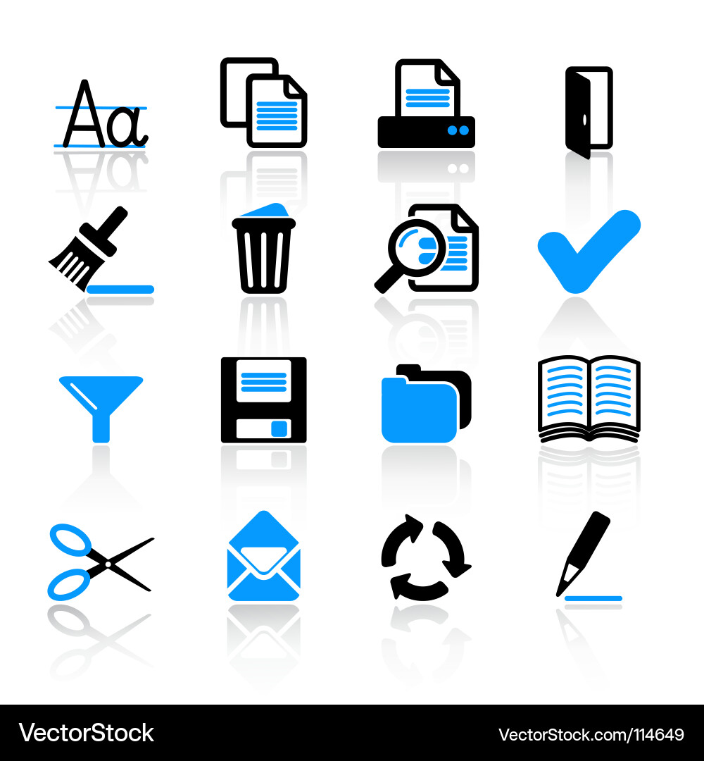 Collection of Computer Icons Vector Image