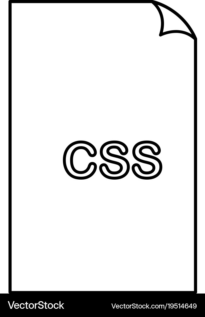 Css format document icon filled flat sign solid Vector Image