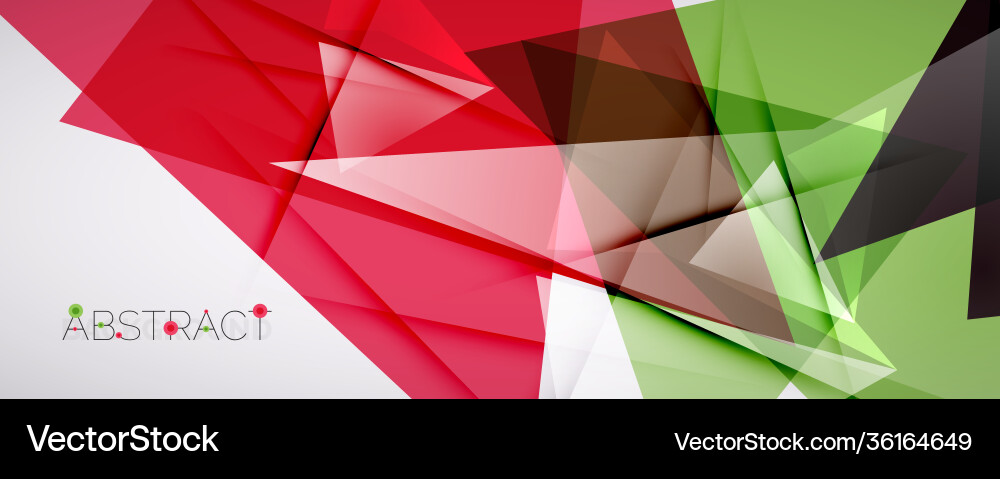 Geometric abstract background color triangle vector image