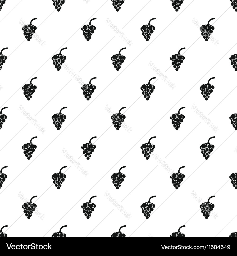 Grape branch pattern simple style vector image