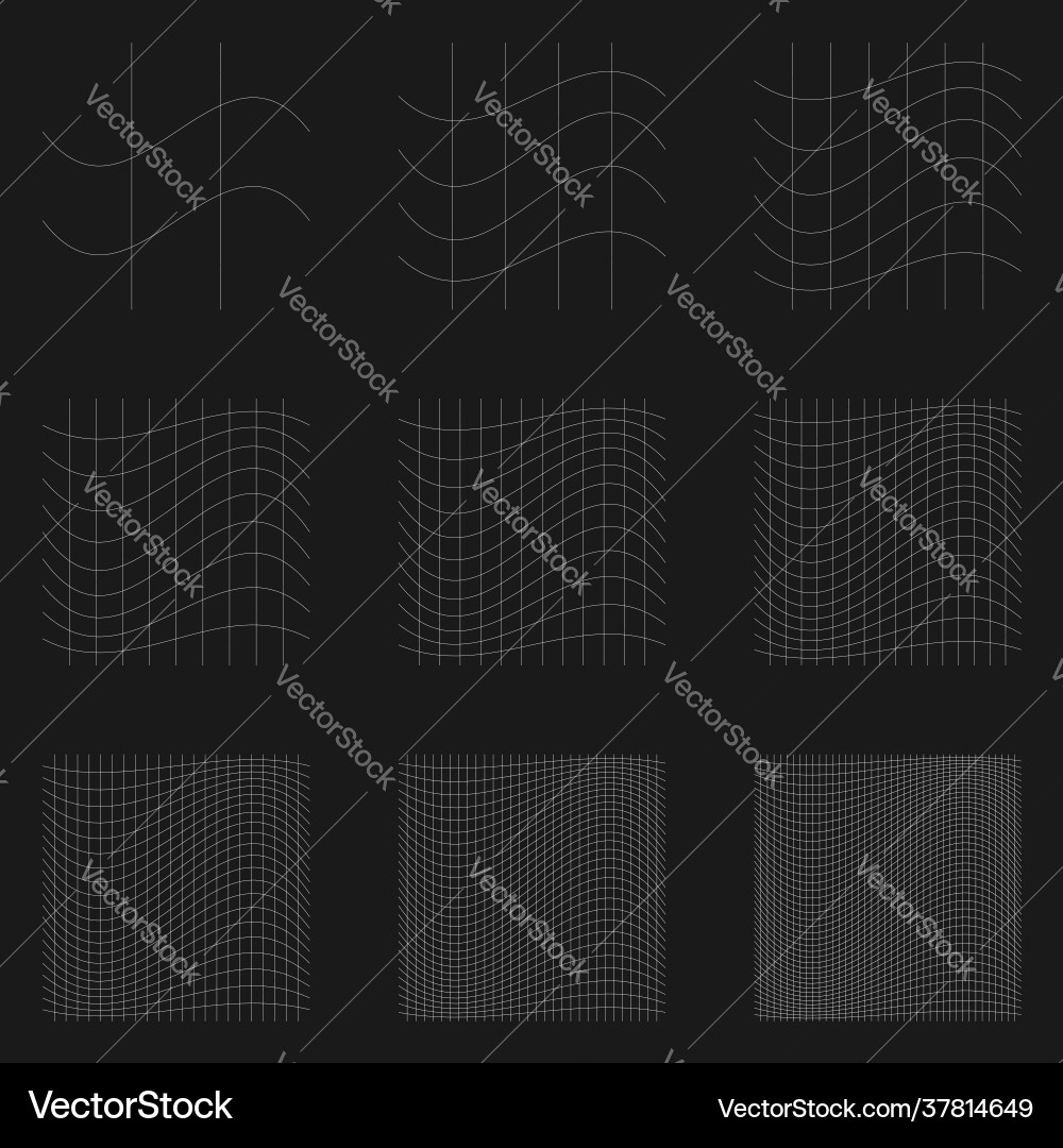 Grid mesh lattice grating with distort deform Grid mesh lattice grating with distort deform Vector Image
