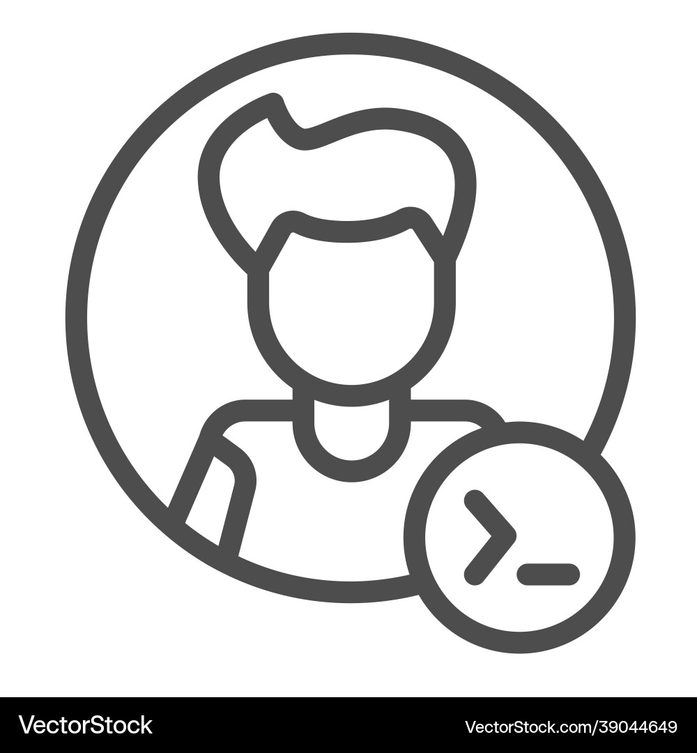 Guy Kommandozeile im Kreis Backend Entwickler Guy Kommandozeile im Kreis Backend Entwickler vektorbild