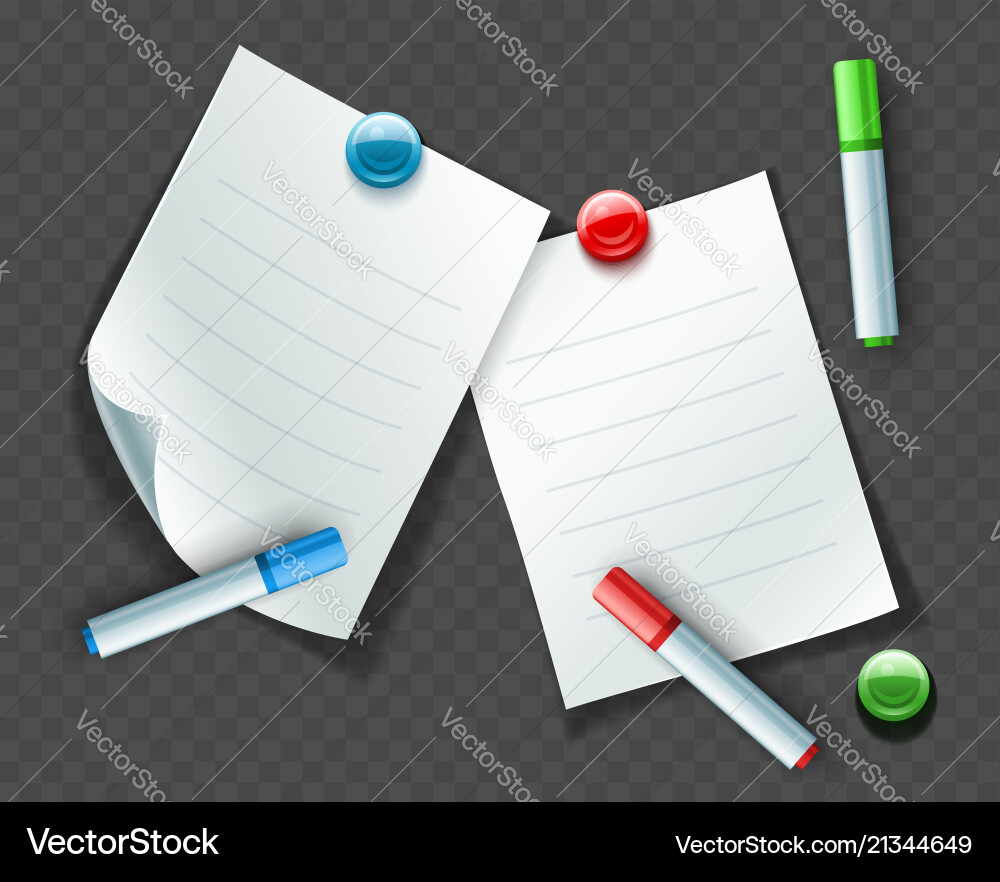 Paper sheets for notes Vector Image