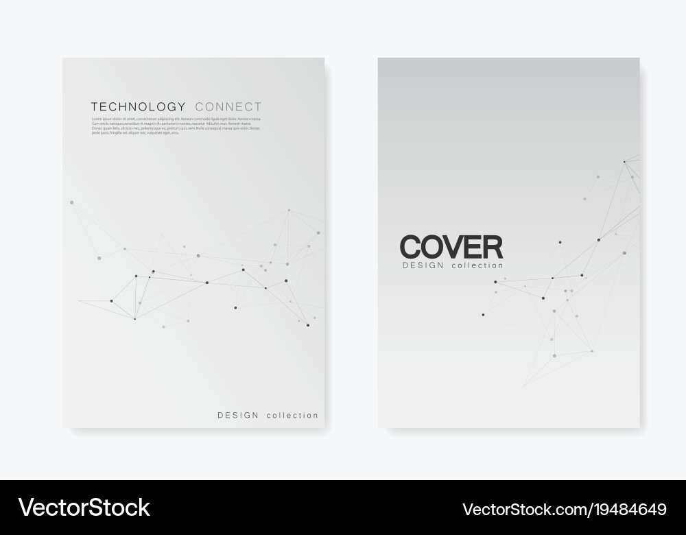 Set brochures template with connect design Vector Image
