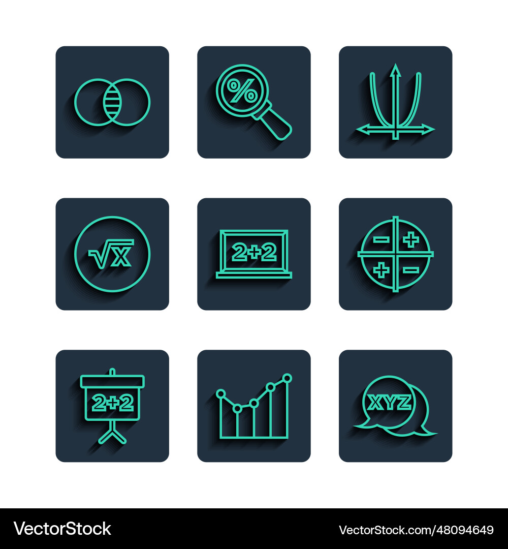Set line chalkboard graph schedule chart diagram Set line chalkboard graph schedule chart diagram vector image