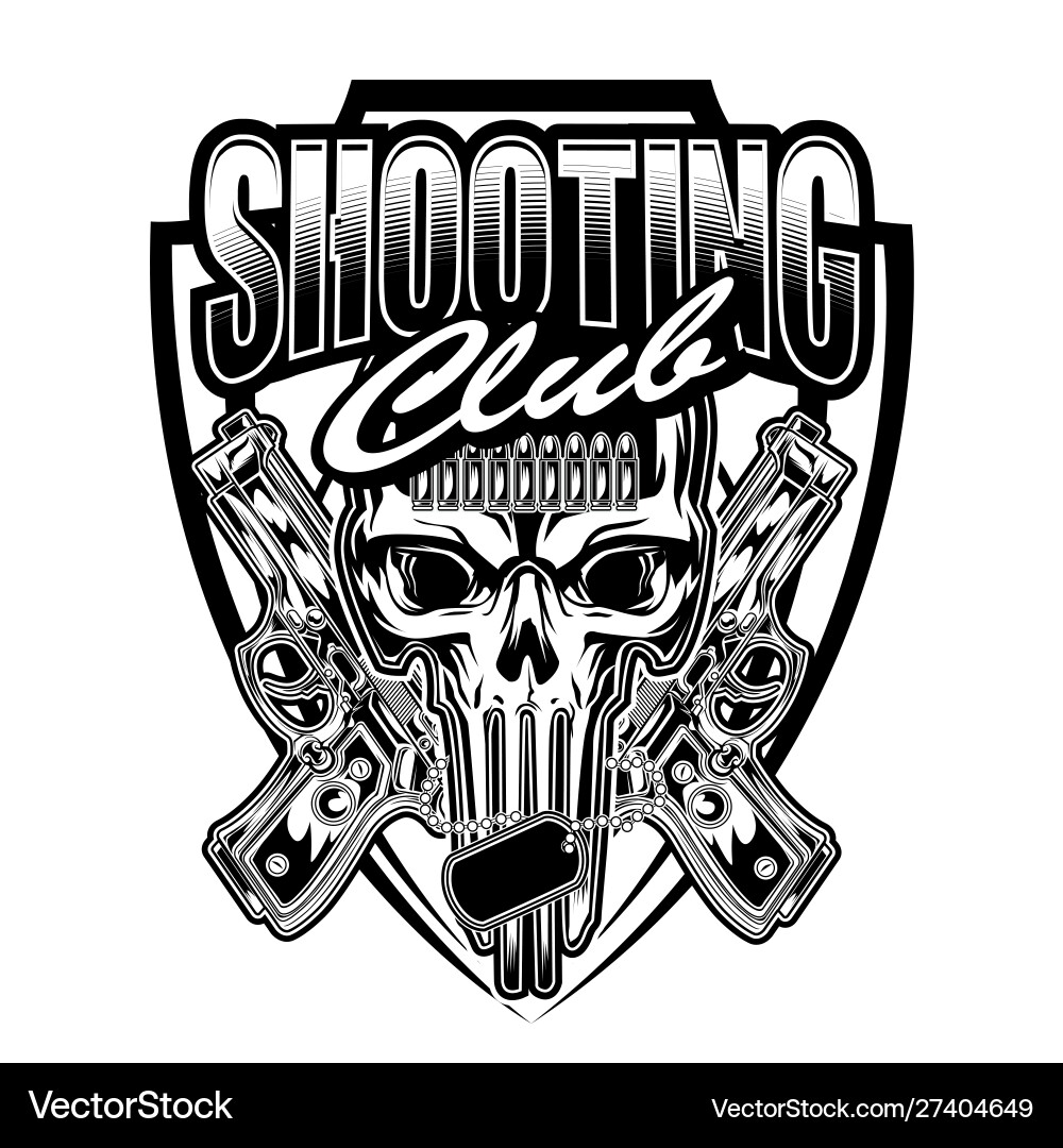 Shooting Club Emblem vektorbild