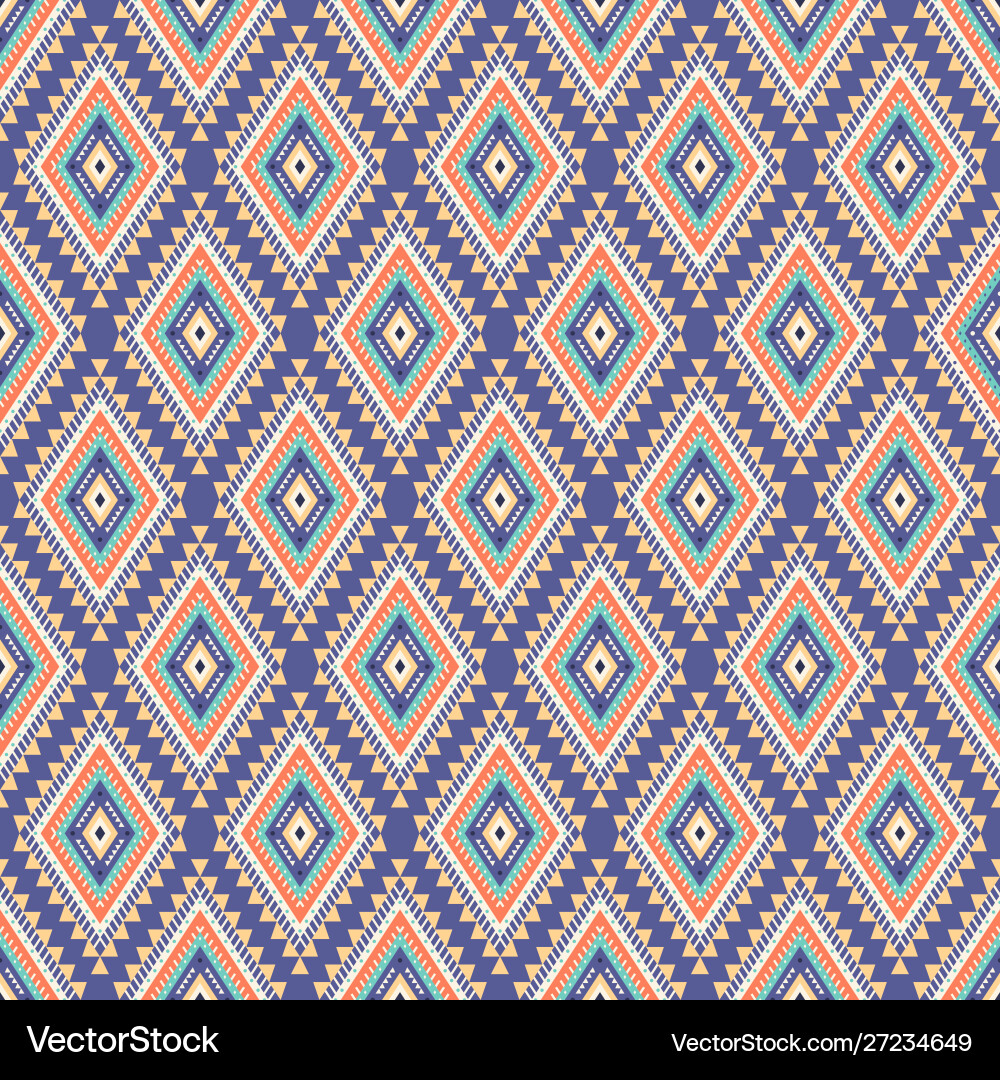 Tribal geometric seamless pattern Royalty Free Vector Image