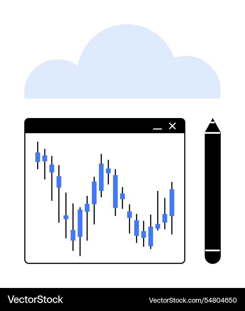 Digital stock market analysis with cloud computing Vector Image