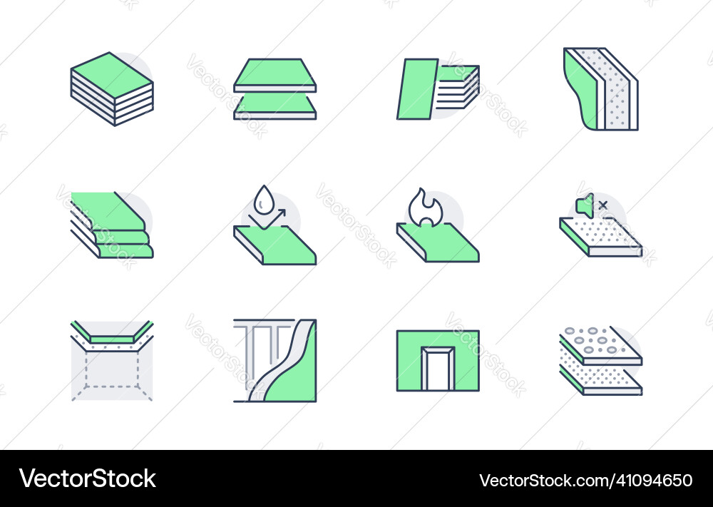Drywall line icons include Drywall line icons include vector image