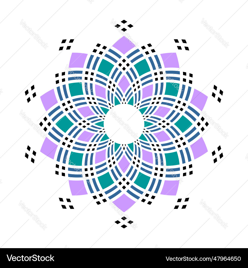 Geometric Radial Pattern vector image