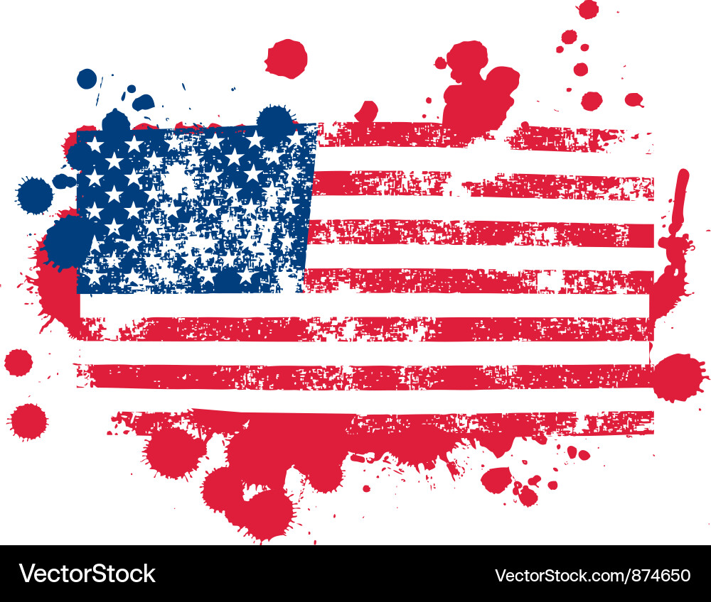 Paint Splattered Flag vector image