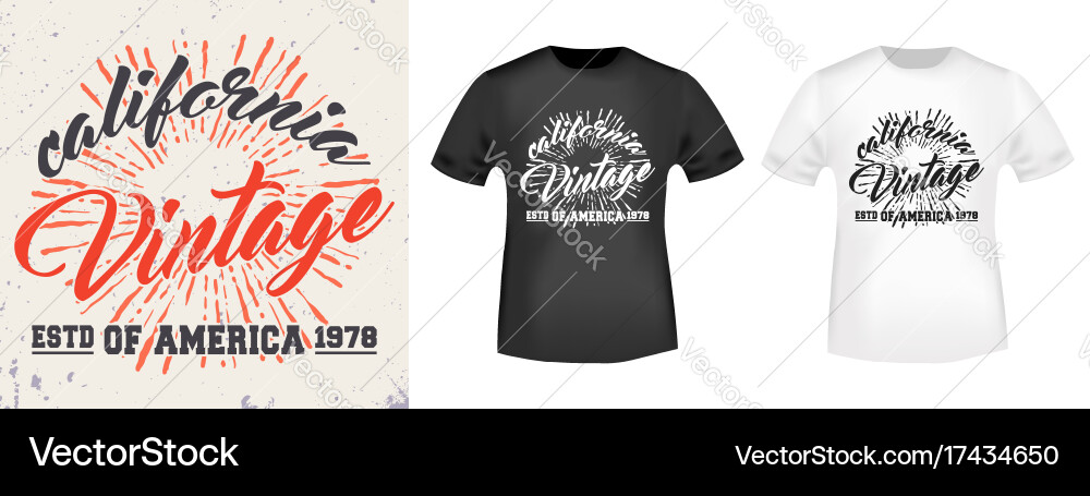 T-shirt print vintage design Vector Image