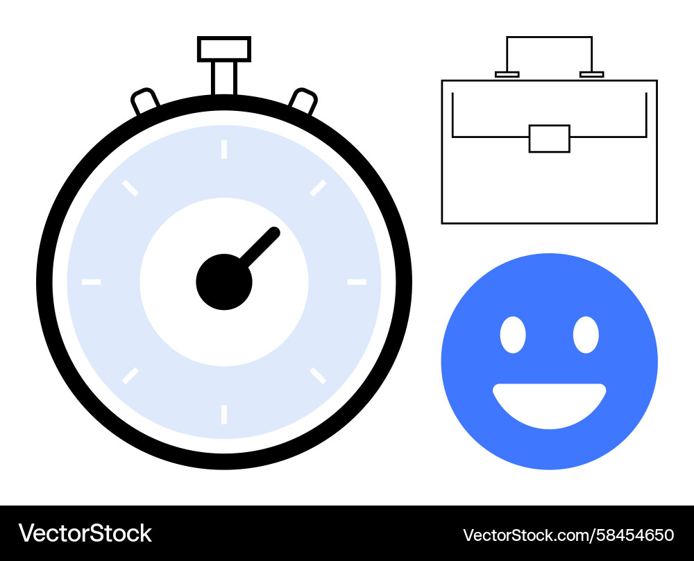 Time Management & Productivity Concept Vector Image