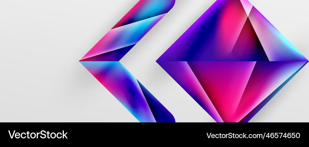 Triangle fluid color gradient abstract background vector image