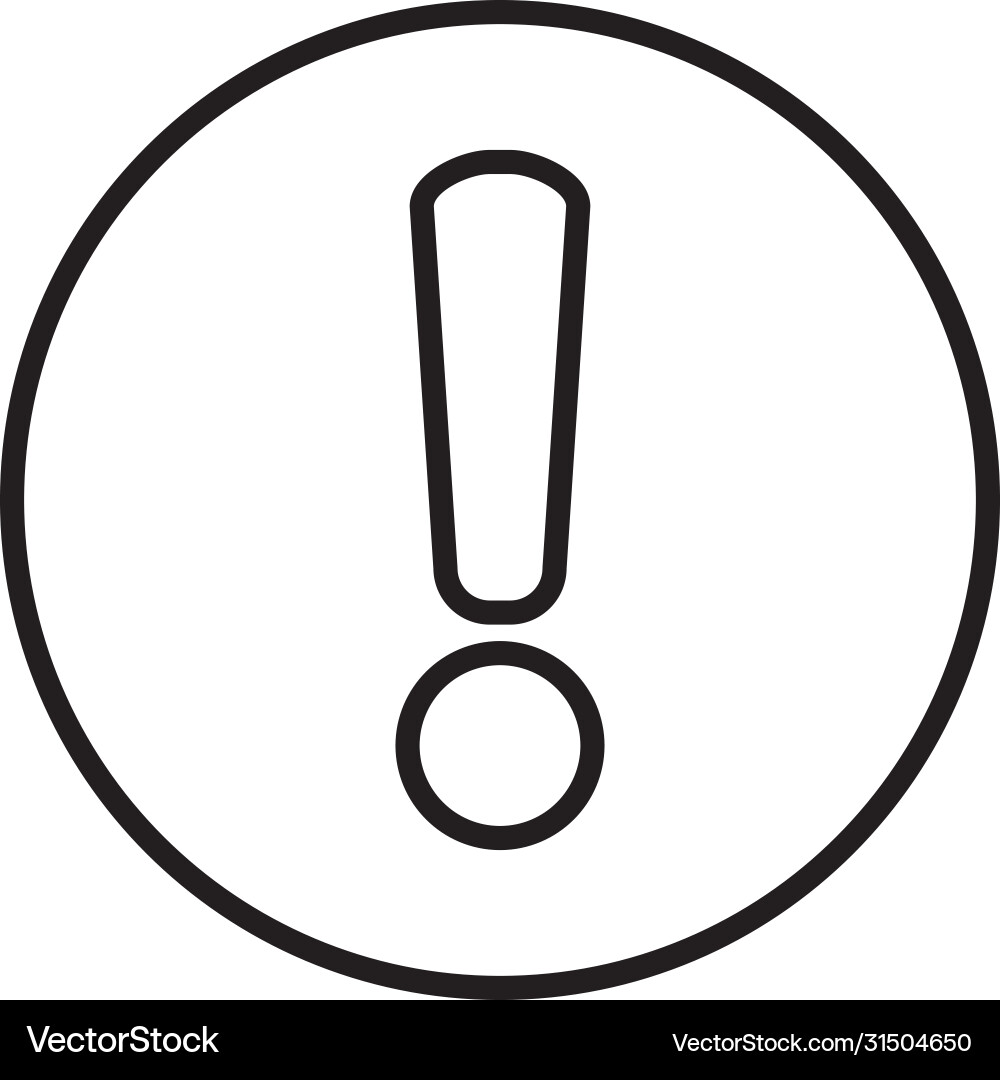 Warning alert symbol icon line style Warning alert symbol icon line style vector image