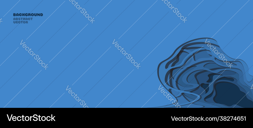 Abstract background in paper art style simple Vector Image