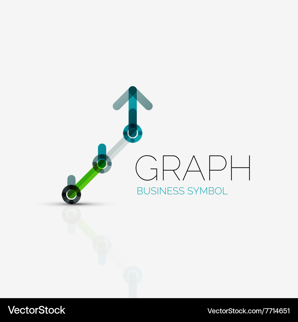 Abstract logo idea linear chart or graph Vector Image