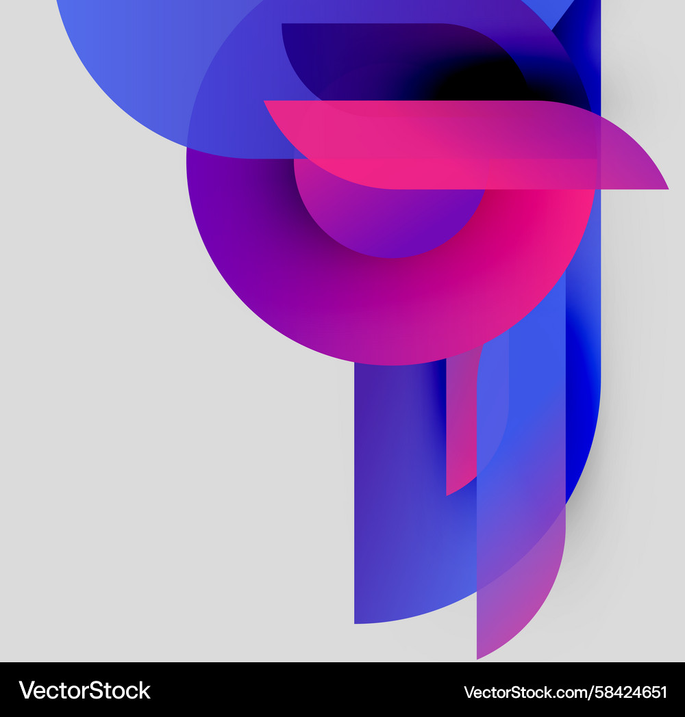 Abstract Overlapping Shapes Vector Image