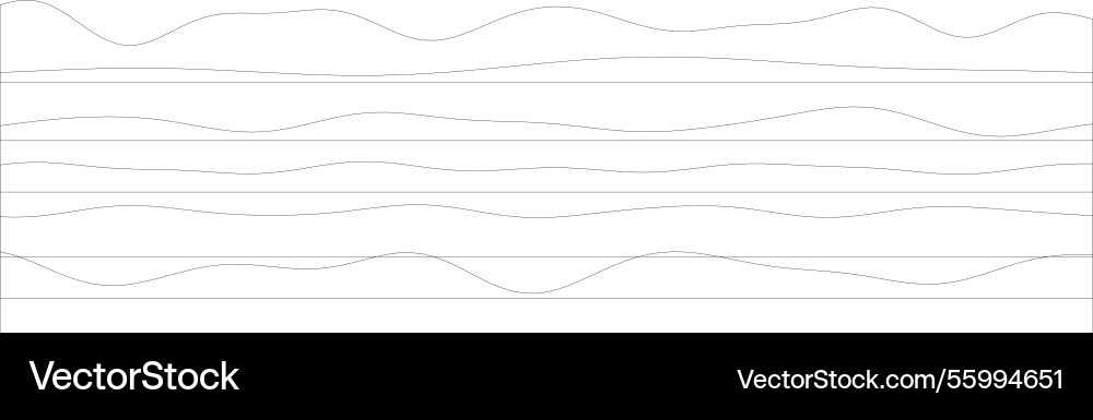 Abstract wave patterns with horizontal lines Vector Image