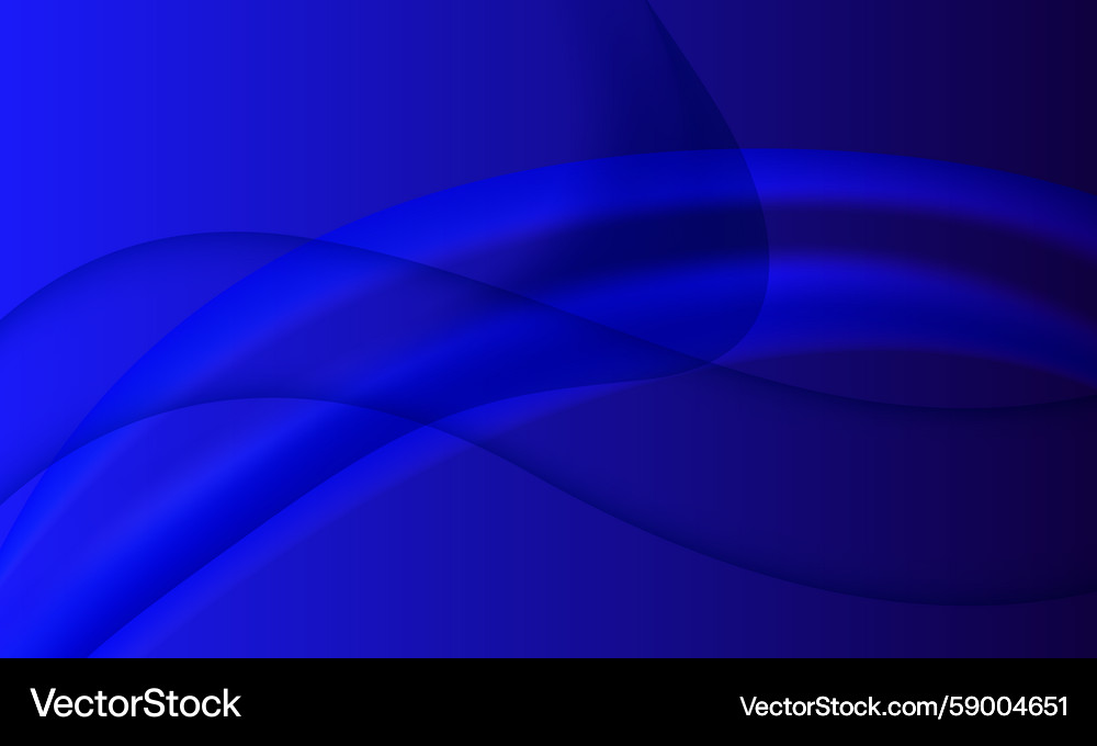 Blue abstract dynamic gradient mesh curve wave Vector Image