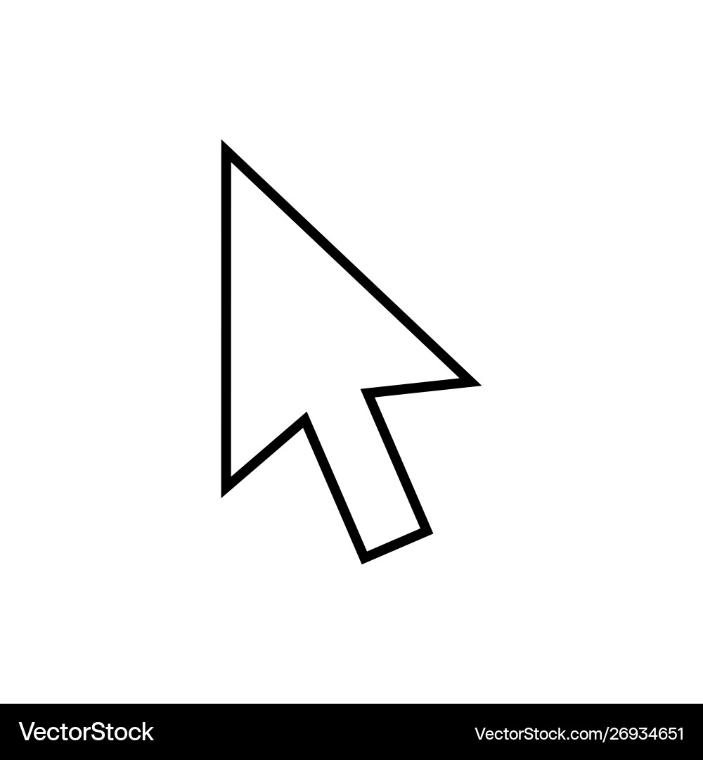 Computer mouse click cursor gray arrow icon Computer mouse click cursor gray arrow icon vector image